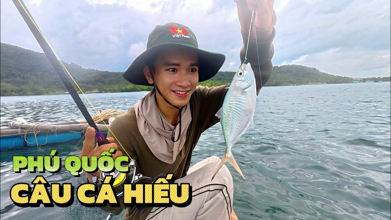 Câu cá biển Phú Quốc, câu dính cá Hiếu kéo đã tay - món cá Hiếu nướng muối ớt thơm nức mũi