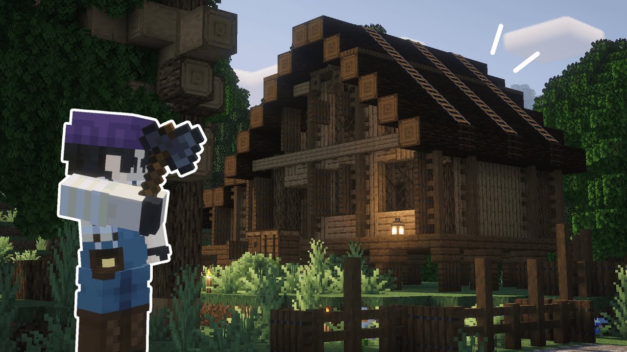 I Built a Lumberjack's Lodge in My Forever World | Cinematic