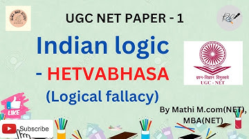 HETVABHASA( LOGICAL FALLACY) IN #tamil | INDIAN LOGIC | UGC NET PAPER- 1| SOLVED PYQs|#ugcnetpaper1