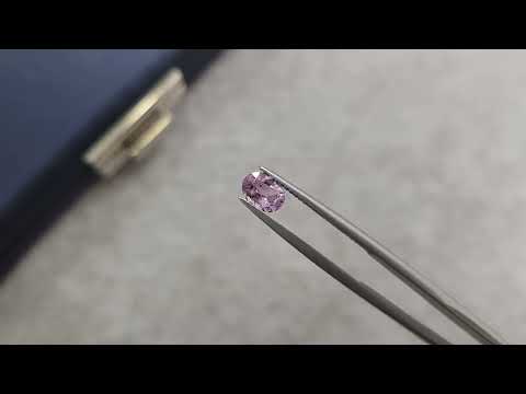 Pale pink unheated oval cut sapphire from Madagascar 0.82 ct Video  № 2