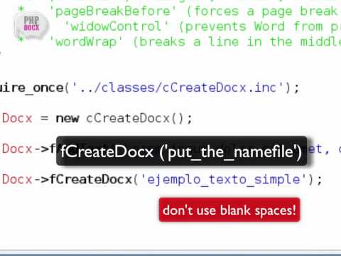 PHPDocX- First Steps