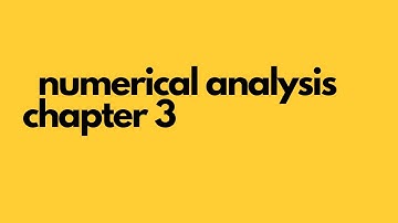 numerical analysis chapter 3