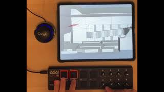 Concert hall design with MIDI controller connected to Grasshopper for Rhino 3D