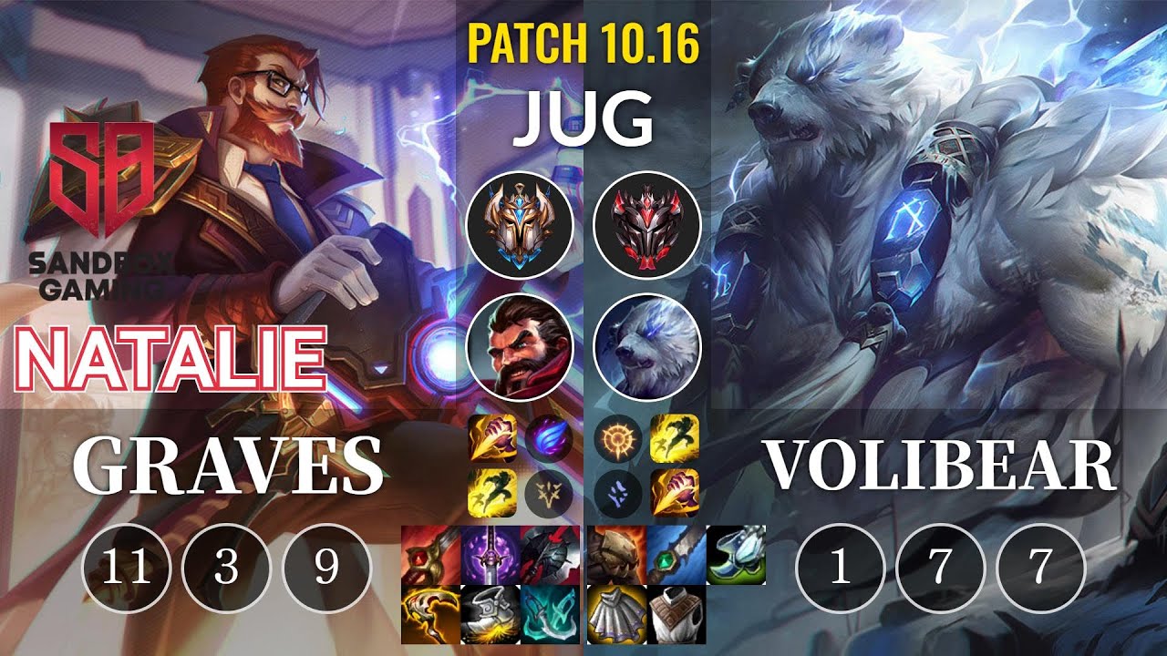 SB Natalie Graves vs Volibear Jungle - KR Patch 10.16