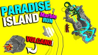 I made a HUGE VOLCANO!!! (Paradise Island) - Marble World