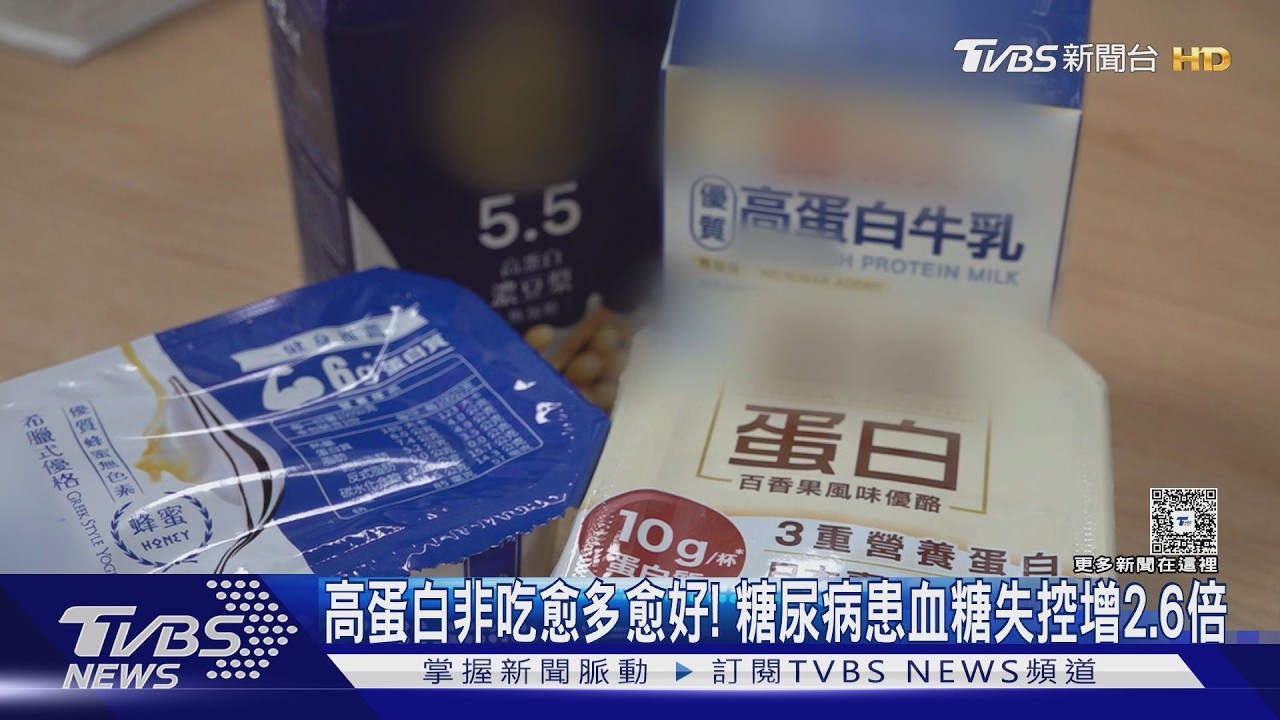 高蛋白非吃愈多愈好! 糖尿病患血糖失控增2.6倍｜TVBS新聞 @TVBSNEWS01