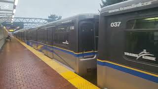 SkyTrain Mark 1 037 038 departs Nanaimo station