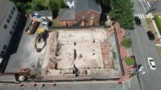 Hopewell Inn Demolition - 7/31/22 - Day 5 - Aerial of Foundations