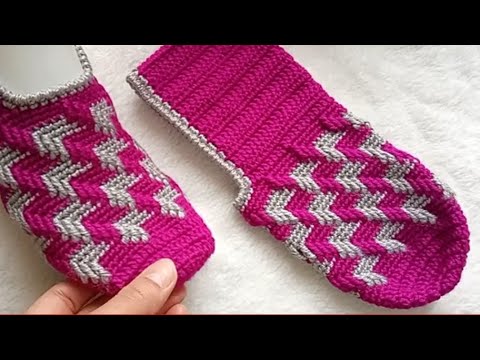 Tığ İşi Patik Yapımı 🤗 #knitting #crochet #tığişipatik @semrahobi