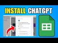 How To Install ChatGPT For Google Sheets (2026) (Step By Step Guide)