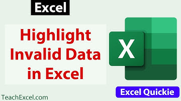Highlight Invalid Data in Excel - Excel Quickie 34