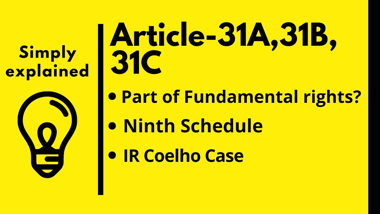 Article 31A 31B 31C Simply Explained By Saurabh Kumar YouTube Article 31A 31B 31C Simply Explained By Saurabh Kumar YouTube