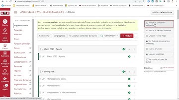 Cómo importar contenido de tu curso en Canvas