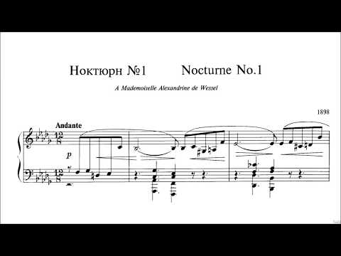 Mily Balakirev - Nocturne no. 1 in B flat minor (1898) [Score]