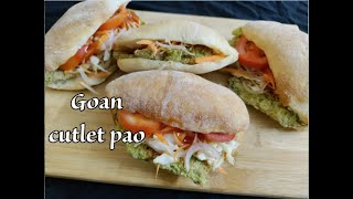 Goan cutlet pao|goan recipes|chicken cutlet recipe|cutlet pao|goan street food|chicken steak bread