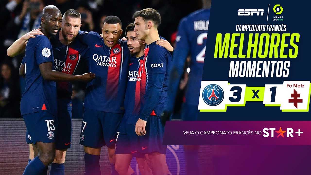 MBAPPÉ FAZ GOLAÇO ABSURDO, e PSG vence o Metz com tranquilidade no Francês