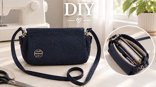 Full ♡ Easy DIY Crossbody Bag | Just 2 Pieces of Fabric! Guide