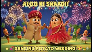 Aloo Ki Mega Barat Funny Veggie Wedding Dance Kids Hindi Cartoon Song 3D Animation