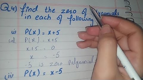 Find the zero of the polynomial in each cases p(x)=x-5
