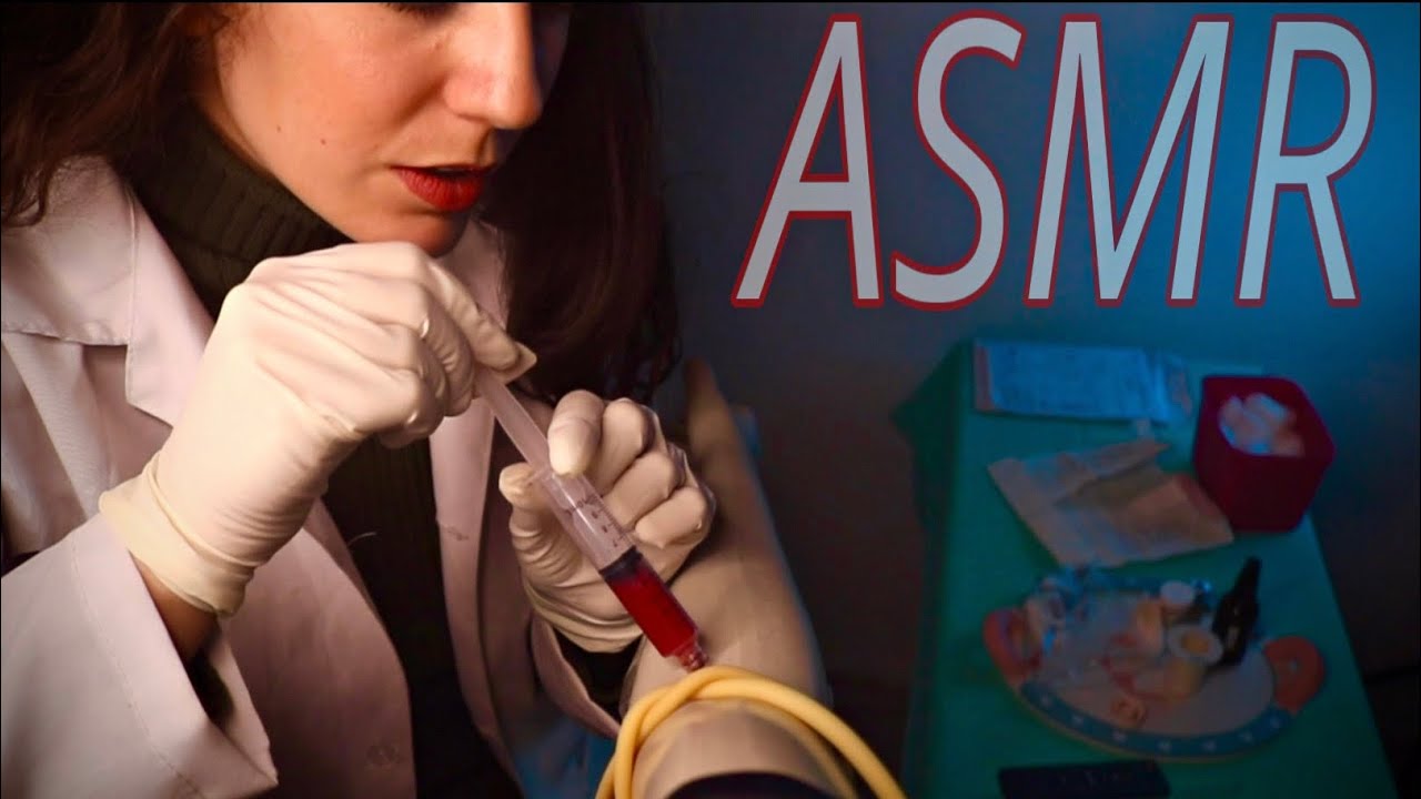 ASMR : EXAME DE SANGUE 🩸 E INJEÇÃO NO 🍑