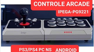 Controle Arcade IPEGA PG-9221 Vale a Pena? PS4 PS3 - PC - NINTENDO SWITCH - ANDROID