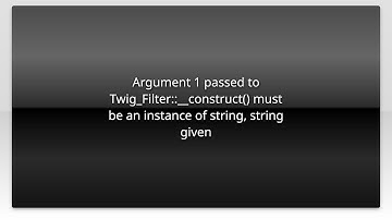 Argument 1 passed to Twig_Filter::__construct() must be an instance of string, string given