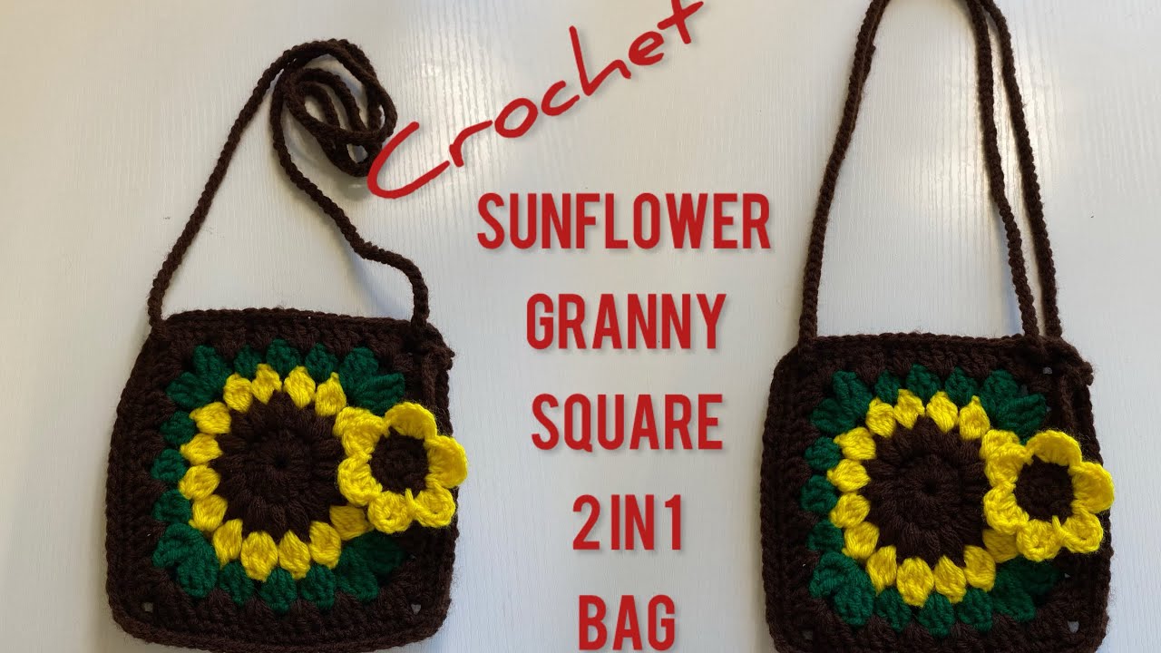 Sunflower crochet bag | sling bag |crossbody bag - YouTube