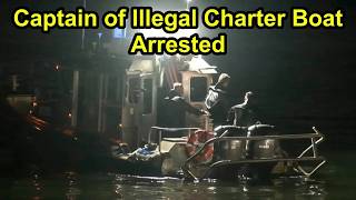 US immigration officials arrest the captain of an illegal charter boat.