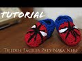 Pantufla para bebé de hombre araña | Paso a paso