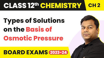 Types of Solutions on the Basis of Osmotic Pressure | Class 12 Chemistry Ch 2 IIT/JEE/NEET