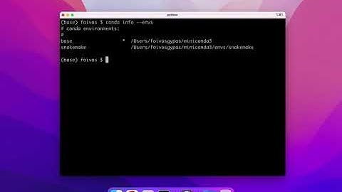how to find all available conda environments from mac terminal
