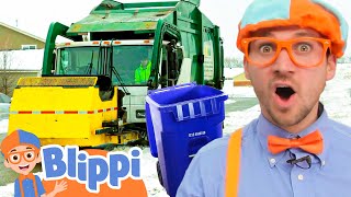 Blippi Helps The Earth With the RECYCLE GARBAGE TRUCK | Earth Day | Educational Videos For Kids