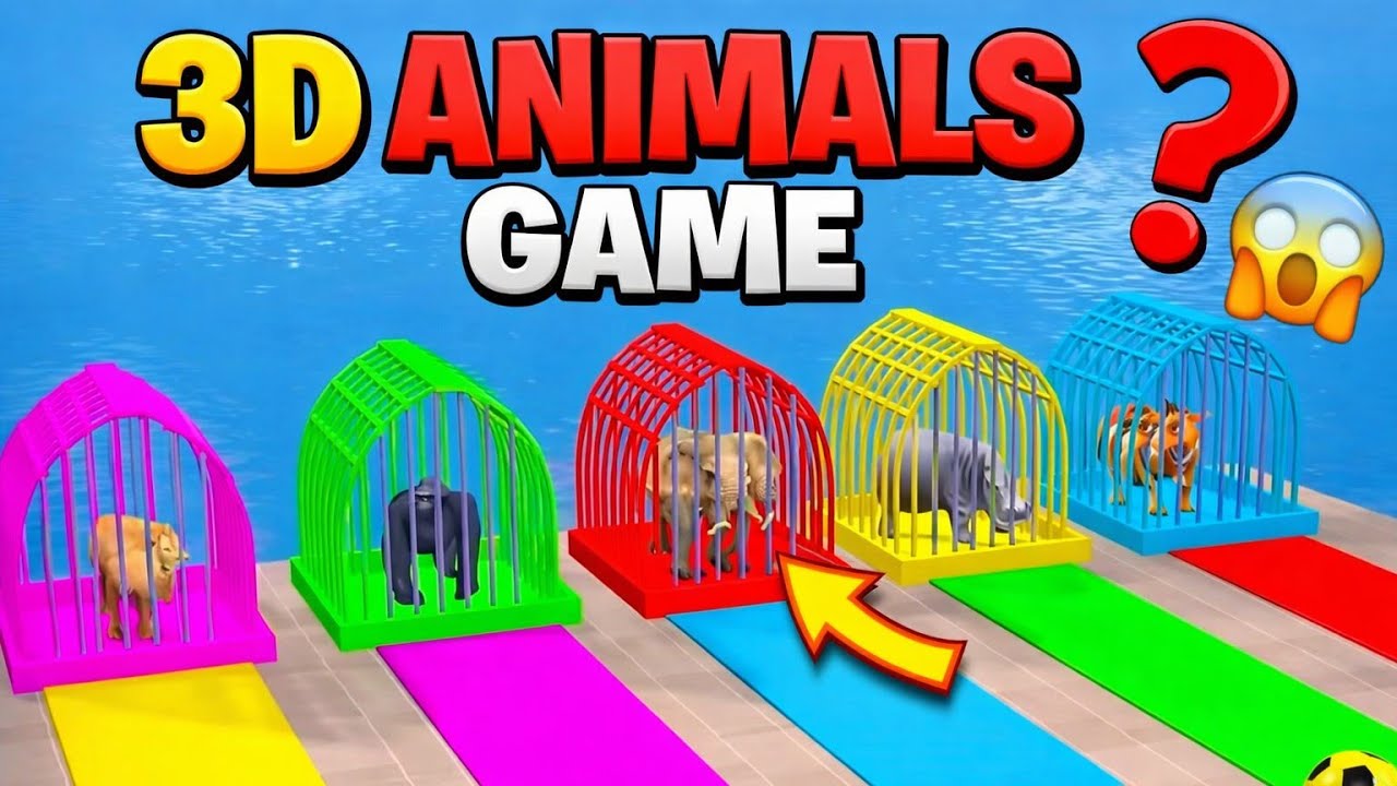 Spider Man vs Elephant, Gorilla, Cow, Tiger & Buffalo | Wild Animals 3D Game