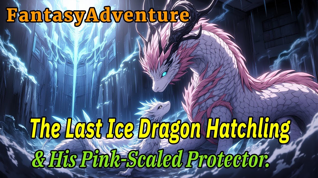 The Last Ice Dragon Hatchling & His Pink-Scaled Protector.