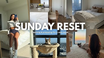 SUNDAY RESET VLOG| productive sunday, grocery & snack haul, cleaning, and prepping for a new week
