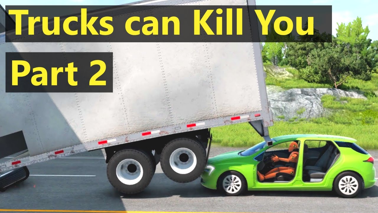 This is How Easy you Could be Crushed by a Truck #2 - BeamNG Drive Crash Scenarios with Test Dummies