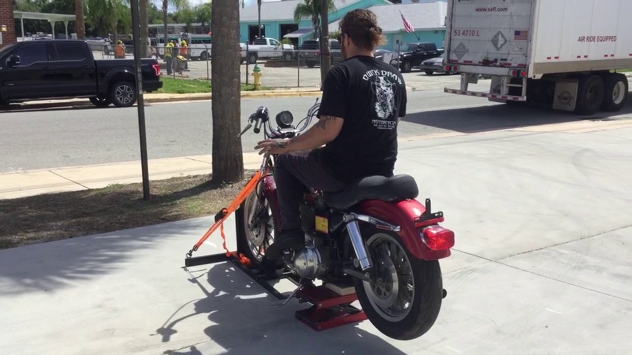 1996 Harley Davidson Sportster Hugger XL883H (maroon) 2668 Fallen Cycles