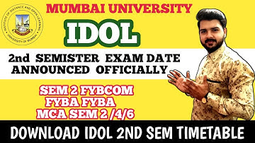 IDOL 2ndsem Exam Timetable|CBSE exam Timetable July 2021FYBcom,FYba,Fybsc|MCA|IDOL Sem timetable|