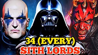 34 (Every) Sith Lords In Star Wars Franchise Who Infected The Entire Galaxy With Darkside  Explored