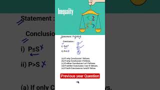 Inequality previous year question#shorts #reasoning #2026 #reasoningtricks #inequality #viral #ibps