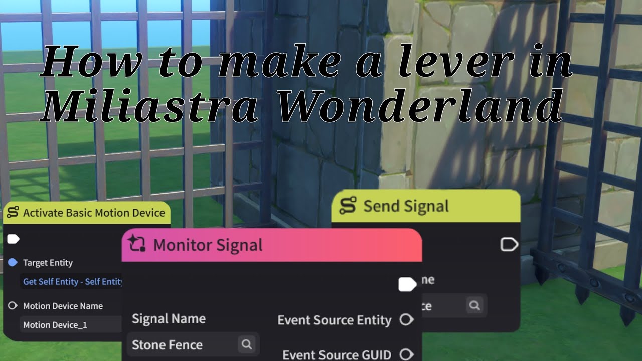 How to make a lever in Miliastra Wonderland