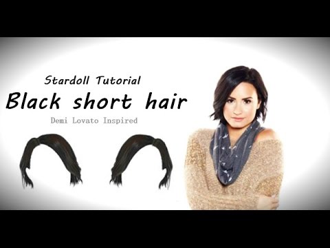 Stardoll Tutorial Black Short Hair Demi Lovato Inspired Youtube