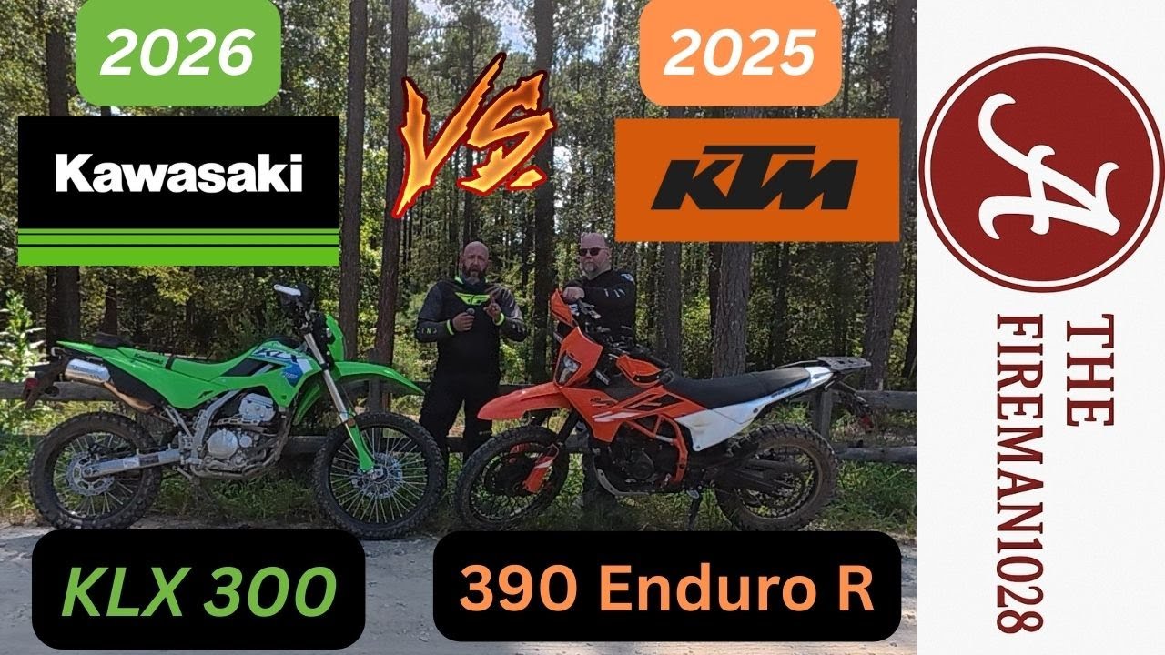Kawasaki KLX300 2025 года против KTM 390 Enduro R 2025 года: Часть 1: Сокрушительные гонки на тра...