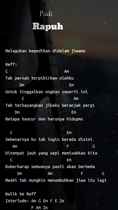 Chord Padi - Rapuh #shorts