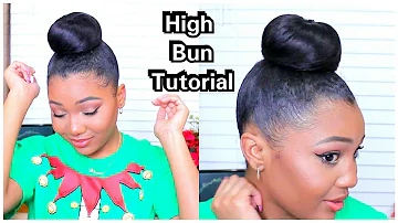 HOW TO: SLEEK HIGH BIG BUN + LAID EDGES!