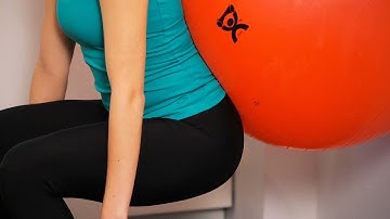 How to Do a Wall Squat with Exercise Ball | Knee Exercises