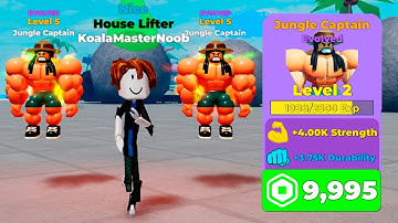 Starting Over as a Noob With Full Team of Jungle Captains in Roblox Muscle Legends