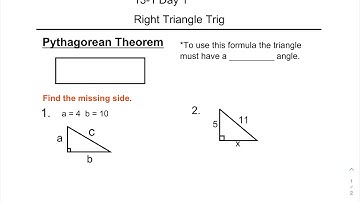 Lesson 13.1 Day 1 Right Triangle Trig