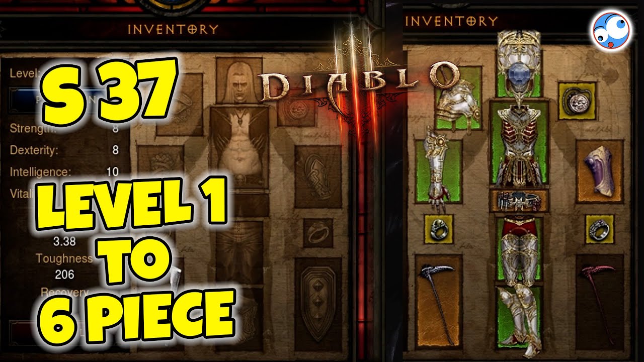 Diablo 3 Season 37 Full Playthrough - Level 1 to 70 and 6 piece