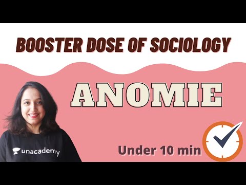 Anomie | Emile Durkheim | Robert Merton | Booster dose of Sociology | Under 10 min